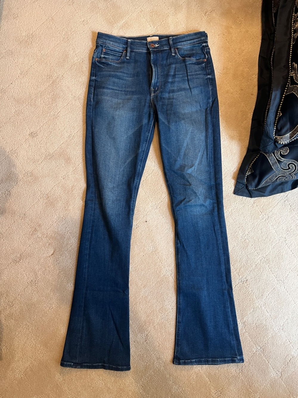 MOTHER Women's Dark Blue Flare Jeans